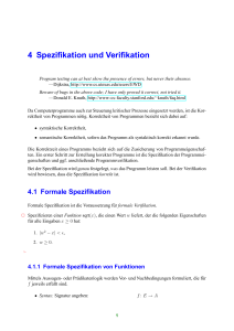 4 Spezifikation und Verifikation