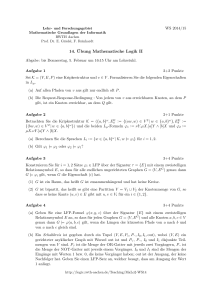 14. Übung Mathematische Logik II - RWTH