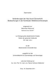 Veränderungen der Haut durch Sonnenlicht: Beobachtungen in der