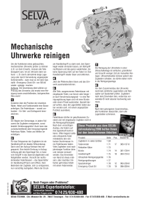 Mechanische Uhrwerke reinigen