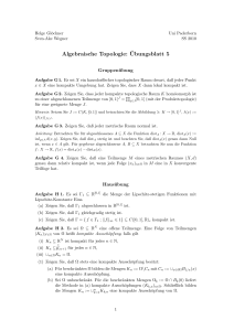 Algebraische Topologie: ¨Ubungsblatt 5
