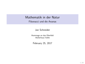 Mathematik in der Natur - Fibonacci und die