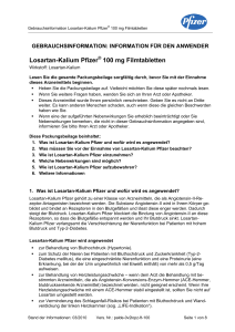 Losartan-Kalium Pfizer 100 mg Filmtabletten - medikamente