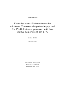 Event-by-event Fluktuationen des mittleren Transversalimpulses in