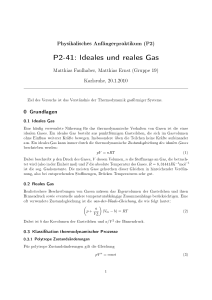 P2-41: Ideales und reales Gas
