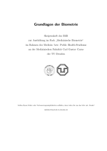 Grundlagen der Biometrie