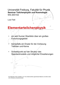 Elementarteilchenphysik - Server der Fachgruppe Physik der RWTH