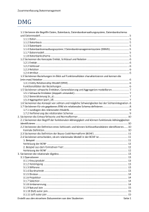 Zusammenfassung Datenmanagement Erstellt aus den