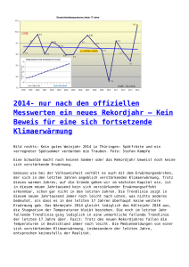 2014- nur nach den offiziellen Messwerten ein neues