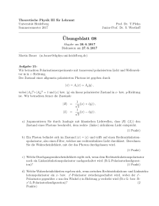 Ubungsblatt 08 - Institut für Theoretische Physik