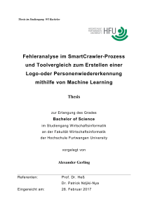 Fehleranalyse im Smartcrawler-Prozess