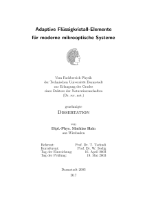 Adaptive Flüssigkristall-Elemente für moderne