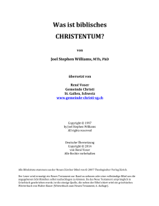 Was ist biblisches CHRISTENTUM?