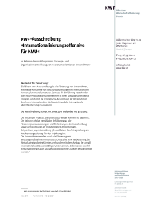 KWF-Programm »Unternehmens- und Projektentwicklung« 1.0.14