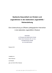 Seelische Gesundheit von Kindern und Jugendlichen in