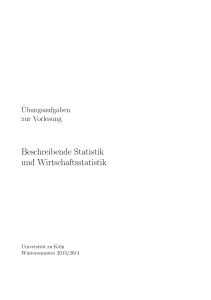 Beschreibende Statistik und Wirtschaftsstatistik