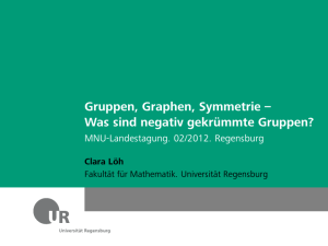 Gruppen, Graphen, Symmetrie