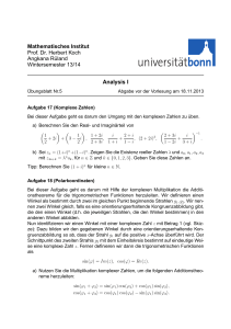 Analysis I - Mathematisches Institut der Universität Bonn