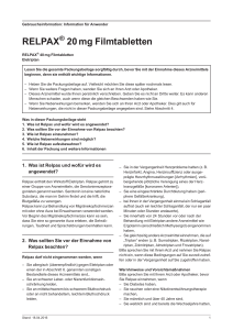RELPAX ® 20 mg, 40 mg Filmtabletten