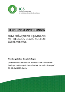 handlungsempfehlungen zum präventiven umgang mit religiös