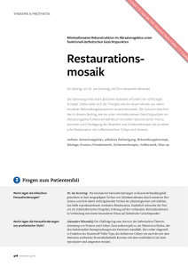 Restaurations- mosaik - Dentalmanufaktur Nürnberg