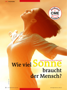 Wie viel Sonne braucht der Mensch?