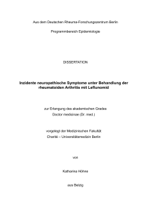 Inzidente neuropathische Symptome unter - diss.fu