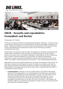 SRGR - Sexuelle und reproduktive Gesundheit und Rechte: Fraktion