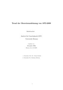 Trend der Meereisausdehnung von 1972-2009 - IUP