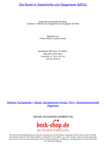 Die Musik in Geschichte und Gegenwart (MGG - Beck-Shop