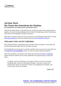 Die Charta des Zentralrats der Muslime