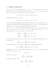 8 Implizite Funktionen - Universität des Saarlandes