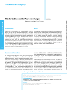 Bildgebende Diagnostik bei Pleuraerkrankungen