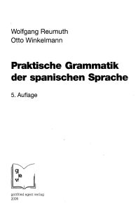 Praktische Grammatik der spanischen Sprache