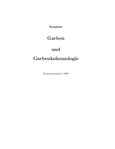 Garben und Garbenkohomologie