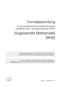 Formelsammlung Angewandte Mathematik (BHS)