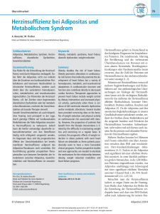 Herzinsuffizienz bei Adipositas und Metabolischem