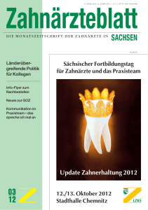 Nr. 3/2012 - Zahnärzte in Sachsen