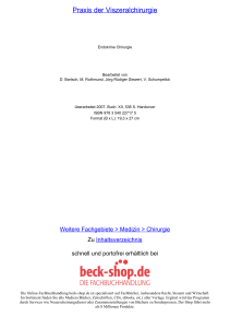 Praxis der Viszeralchirurgie - ReadingSample - Beck-Shop