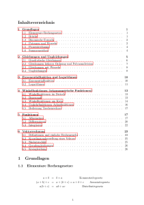 Inhaltsverzeichnis 1 Grundlagen