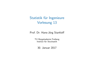 Statistik für Ingenieure Vorlesung 13