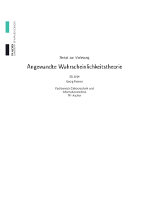 Angewandte Wahrscheinlichkeitstheorie