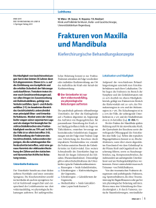 Frakturen von Maxilla und Mandibula