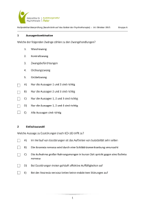 1 Aussagenkombination Welche der folgenden Zwänge zählen zu