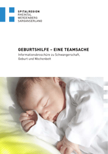 geburtshilfe &ndash; eine teamsache - Spitalregion Rheintal Werdenberg