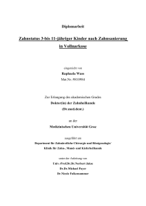 Zahnstatus 3-bis 11-jähriger Kinder nach Zahnsanierung in