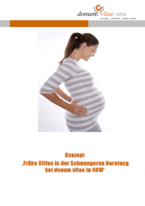 Konzept &sbquo;Fr&uuml;he Hilfen in der Schwangeren Beratung bei donum