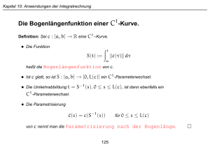 Die Bogenl¨angenfunktion einer C -Kurve. - math.uni