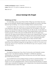 Jesus besiegt die Angst - Adventgemeinde Grindelberg