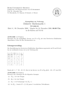 Diskrete Mathematik 1 - CITS - Ruhr